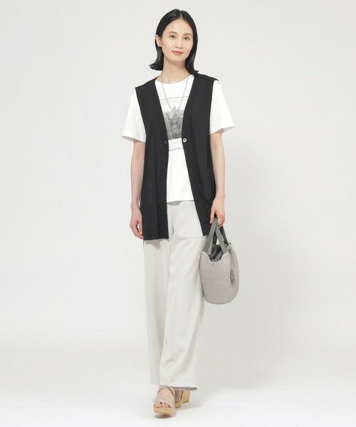 TRANS WORK (大きいサイズ) / トランスワーク (オオキイサイズ) その他トップス | 【L】【UV対策】【吸水速乾】【防しわ】【ウォッシャブル】マットフライスジャージロングジレ | 詳細1