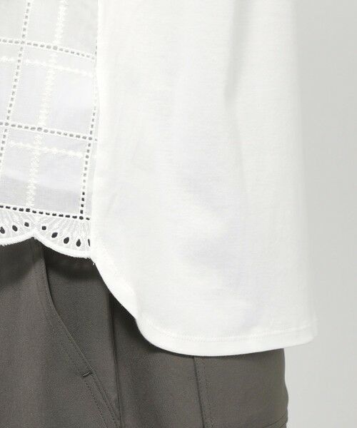 TRANS WORK (大きいサイズ) / トランスワーク (オオキイサイズ) その他トップス | 【L】【ウォッシャブル】カットワークチェックコンビカットソー | 詳細7