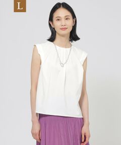 TRANS WORK (大きいサイズ) / トランスワーク (オオキイサイズ) その他トップス | 【L】【ウォッシャブル】トリコットタックデザインカットソー