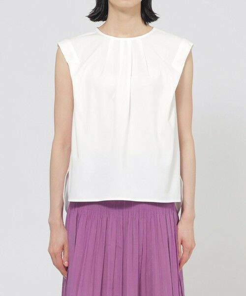 TRANS WORK (大きいサイズ) / トランスワーク (オオキイサイズ) その他トップス | 【L】【ウォッシャブル】トリコットタックデザインカットソー | 詳細3