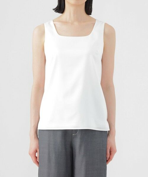 TRANS WORK (大きいサイズ) / トランスワーク (オオキイサイズ) その他トップス | 【L】【ウォッシャブル】ストレッチサテンコンビタンクトップ | 詳細5