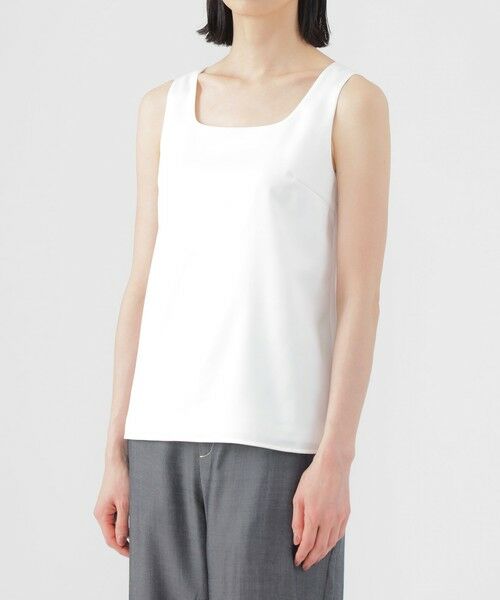 TRANS WORK (大きいサイズ) / トランスワーク (オオキイサイズ) その他トップス | 【L】【ウォッシャブル】ストレッチサテンコンビタンクトップ | 詳細6