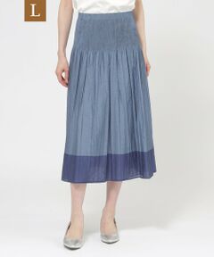 TRANS WORK (大きいサイズ) / トランスワーク (オオキイサイズ) ロング・マキシ丈スカート | 【L】【ウォッシャブル】リバーシブルスカート