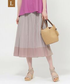 TRANS WORK (大きいサイズ) / トランスワーク (オオキイサイズ) ロング・マキシ丈スカート | 【L】【ウォッシャブル】リバーシブルスカート