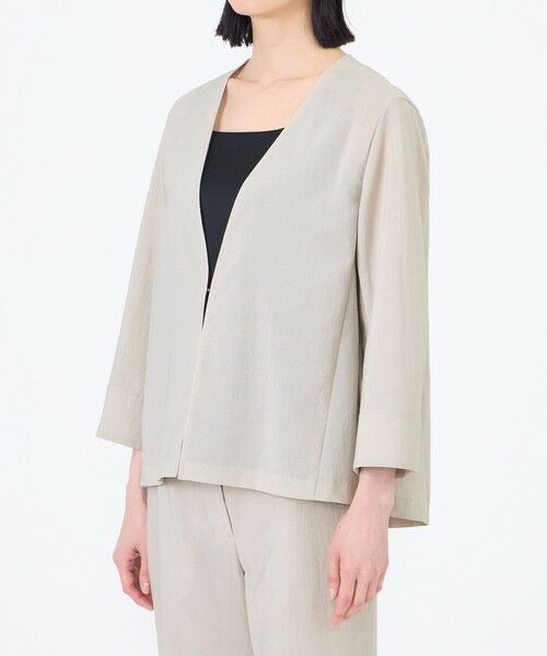 TRANS WORK (大きいサイズ) / トランスワーク (オオキイサイズ) テーラードジャケット | 【L】【ウォッシャブル】【接触冷感】【吸水速乾】ハイカウントワルツジャケット | 詳細4