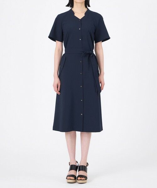 TRANS WORK (大きいサイズ) / トランスワーク (オオキイサイズ) ロング・マキシ丈ワンピース | 【L】【ウォッシャブル】【吸水速乾】クールマックスサッカーワンピース | 詳細4