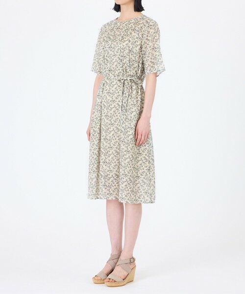 TRANS WORK (大きいサイズ) / トランスワーク (オオキイサイズ) ロング・マキシ丈ワンピース | 【L】【ウォッシャブル】シャドーフラワープリントワンピース | 詳細5