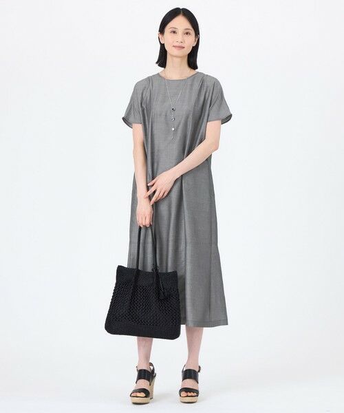 TRANS WORK (大きいサイズ) / トランスワーク (オオキイサイズ) ロング・マキシ丈ワンピース | 【L】【ウォッシャブル】シャルマンダンガリーワンピース | 詳細1