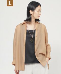 TRANS WORK (大きいサイズ) / トランスワーク (オオキイサイズ) その他トップス | 【L】【WEB・一部店舗限定】【ウォッシャブル】グレーンシアーサテン