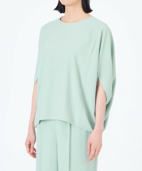 TRANS WORK (大きいサイズ) / トランスワーク (オオキイサイズ) その他トップス | 【L】【ウォッシャブル】【接触冷感】【UV】バックサテンジョーゼットプルオーバーブラウス | 詳細5