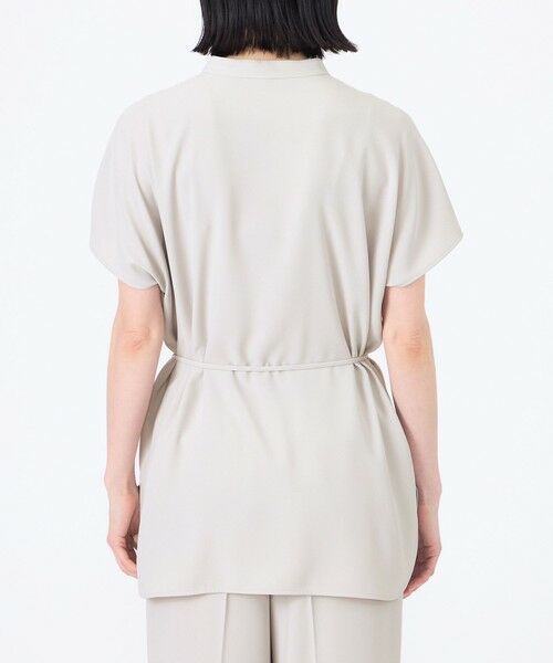 TRANS WORK (大きいサイズ) / トランスワーク (オオキイサイズ) その他トップス | 【L】【ウォッシャブル】【接触冷感】【UV】バックサテンジョーゼットチュニックブラウス | 詳細5