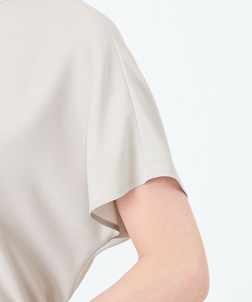 TRANS WORK (大きいサイズ) / トランスワーク (オオキイサイズ) その他トップス | 【L】【ウォッシャブル】【接触冷感】【UV】バックサテンジョーゼットチュニックブラウス | 詳細6