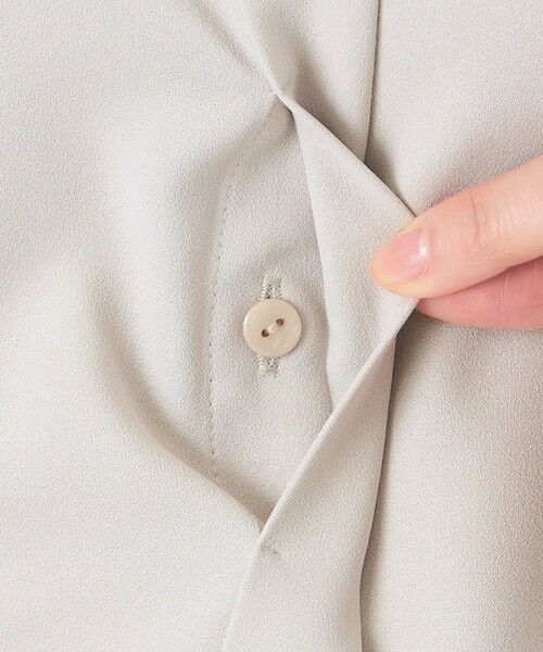 TRANS WORK (大きいサイズ) / トランスワーク (オオキイサイズ) その他トップス | 【L】【ウォッシャブル】【接触冷感】【UV】バックサテンジョーゼットチュニックブラウス | 詳細7