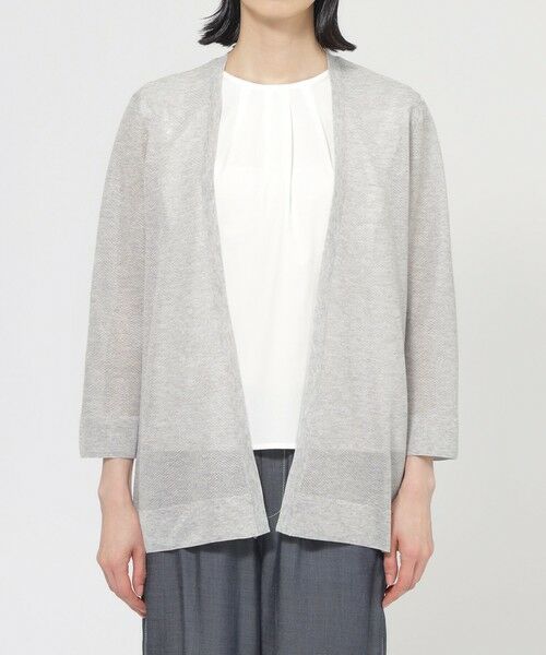 TRANS WORK (大きいサイズ) / トランスワーク (オオキイサイズ) その他トップス | 【L】【ウォッシャブル】ルレックスシアーVネックカーディガン | 詳細4