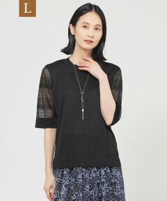 TRANS WORK (大きいサイズ) / トランスワーク (オオキイサイズ) その他トップス | 【L】【ウォッシャブル】ルレックスシアークルーネックニット