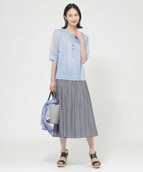 TRANS WORK (大きいサイズ) / トランスワーク (オオキイサイズ) その他トップス | 【L】【ウォッシャブル】ルレックスシアークルーネックニット | 詳細3