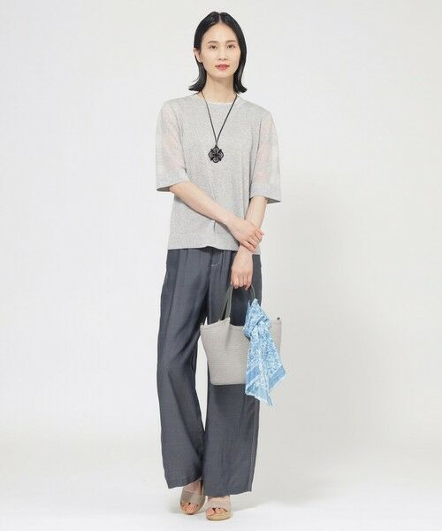 TRANS WORK (大きいサイズ) / トランスワーク (オオキイサイズ) その他トップス | 【L】【ウォッシャブル】ルレックスシアークルーネックニット | 詳細1