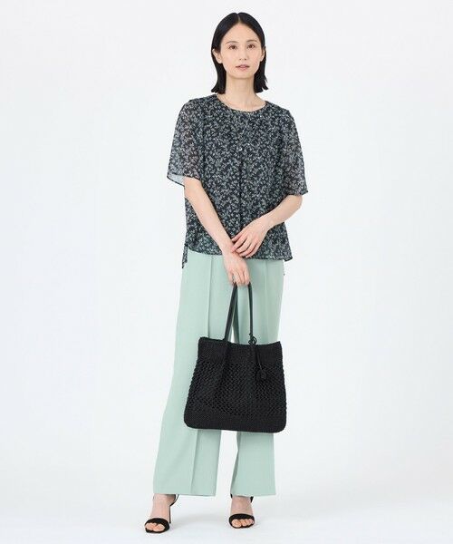 TRANS WORK (大きいサイズ) / トランスワーク (オオキイサイズ) その他パンツ | 【L】【ウォッシャブル】【接触冷感】【UV】バックサテンジョーゼットパンツ | 詳細5