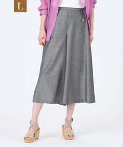 TRANS WORK (大きいサイズ) / トランスワーク (オオキイサイズ) その他パンツ | 【L】【ウォッシャブル】シャルマンダンガリーガウチョパンツ