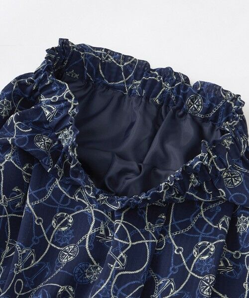 TRANS WORK (大きいサイズ) / トランスワーク (オオキイサイズ) ロング・マキシ丈スカート | 【L】【ウォッシャブル】ミジンサッカー マリンプリントスカート | 詳細6