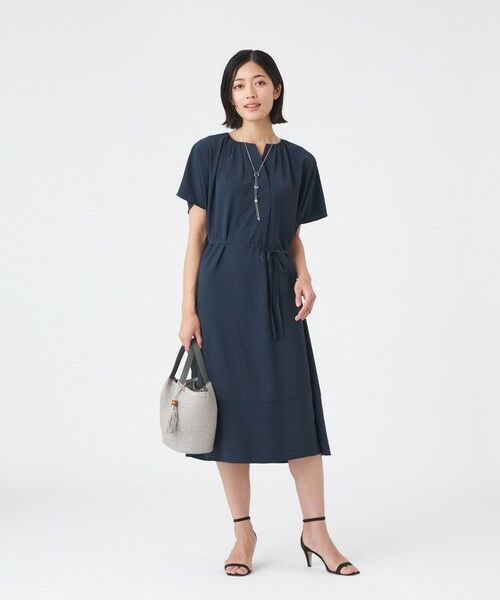 TRANS WORK (大きいサイズ) / トランスワーク (オオキイサイズ) ロング・マキシ丈ワンピース | 【L】【吸水速乾・接触冷感・UV・ウォッシャブル】ファンクションデシンワンピース | 詳細1