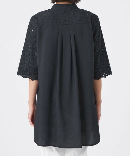 TRANS WORK (大きいサイズ) / トランスワーク (オオキイサイズ) その他トップス | 【L】【ウォッシャブル】クリスタルソルト36G天竺カットワークレースコンビ | 詳細7