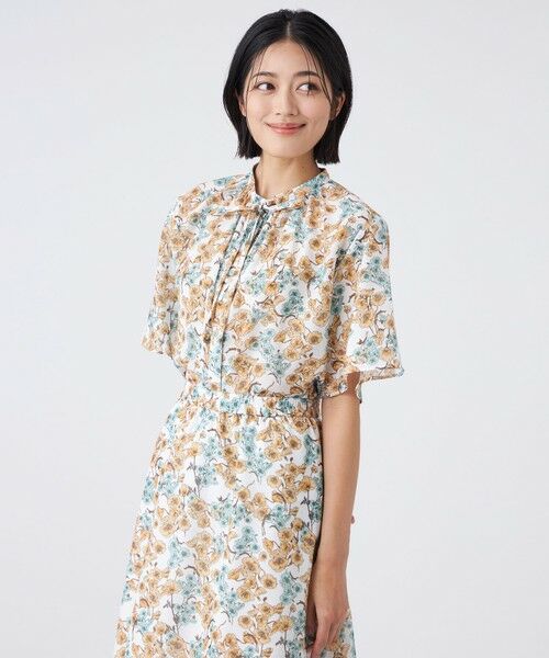 TRANS WORK (大きいサイズ) / トランスワーク (オオキイサイズ) その他トップス | 【L】【ウォッシャブル】フラワープリントブラウス | 詳細5