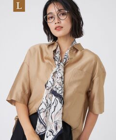 TRANS WORK (大きいサイズ) / トランスワーク (オオキイサイズ) その他トップス | 【L】【接触冷感・ウォッシャブル】ブライトシアーブラウス