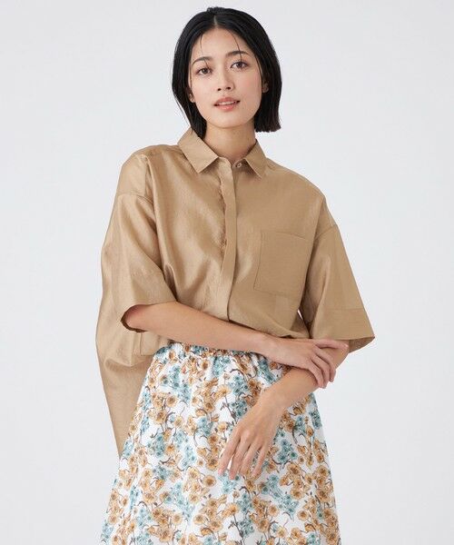 TRANS WORK (大きいサイズ) / トランスワーク (オオキイサイズ) その他トップス | 【L】【接触冷感・ウォッシャブル】ブライトシアーブラウス | 詳細4