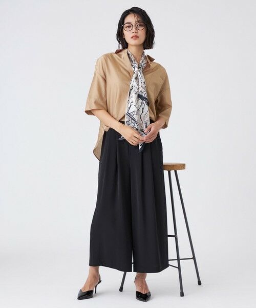 TRANS WORK (大きいサイズ) / トランスワーク (オオキイサイズ) その他トップス | 【L】【接触冷感・ウォッシャブル】ブライトシアーブラウス | 詳細1