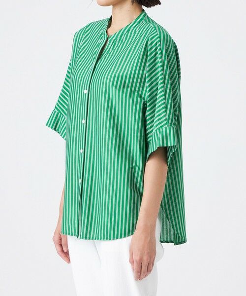 TRANS WORK (大きいサイズ) / トランスワーク (オオキイサイズ) その他トップス | 【L】【ウォッシャブル】T/Cストライプ天竺シャツ | 詳細9