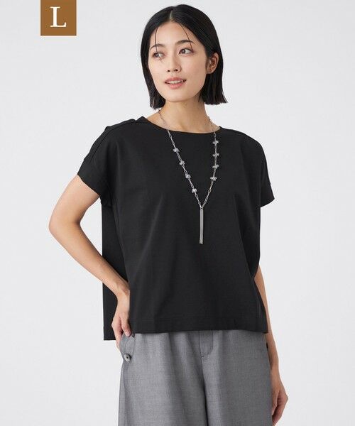 TRANS WORK (大きいサイズ)/トランスワーク (オオキイサイズ) 【L】【接触冷感・吸水速乾・抗菌防臭・UV・ウォッシャブル】コンパクト40Gポンチ ブラック 44