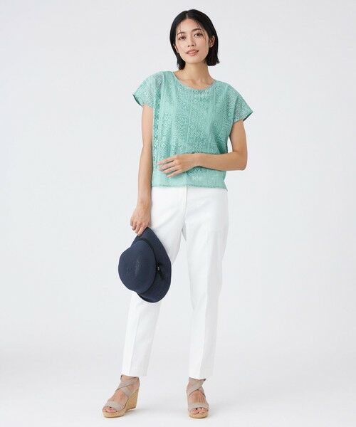 TRANS WORK (大きいサイズ) / トランスワーク (オオキイサイズ) その他トップス | 【L】【接触冷感・吸水速乾・抗菌防臭・UV・ウォッシャブル】コンパクト40Gポンチ×ラッセルレース | 詳細5