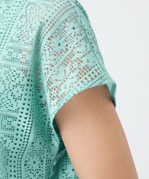 TRANS WORK (大きいサイズ) / トランスワーク (オオキイサイズ) その他トップス | 【L】【接触冷感・吸水速乾・抗菌防臭・UV・ウォッシャブル】コンパクト40Gポンチ×ラッセルレース | 詳細11