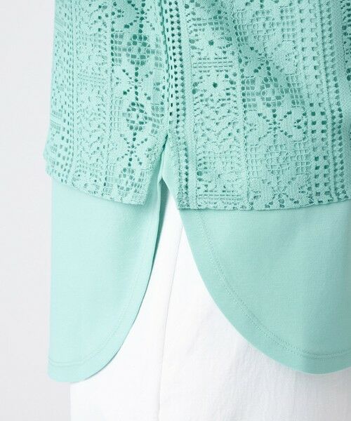 TRANS WORK (大きいサイズ) / トランスワーク (オオキイサイズ) その他トップス | 【L】【接触冷感・吸水速乾・抗菌防臭・UV・ウォッシャブル】コンパクト40Gポンチ×ラッセルレース | 詳細12