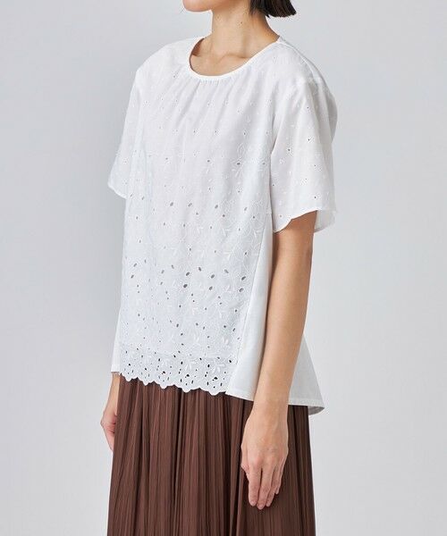 TRANS WORK (大きいサイズ) / トランスワーク (オオキイサイズ) その他トップス | 【L】【ウォッシャブル】カットワークレースコンビ | 詳細6