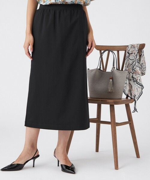 TRANS WORK (大きいサイズ) / トランスワーク (オオキイサイズ) ロング・マキシ丈スカート | 【L】【接触冷感・UV】クールハイテンションスカート | 詳細4