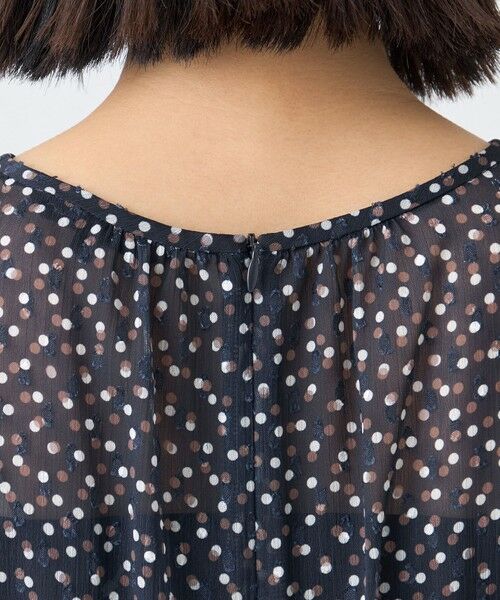 TRANS WORK (大きいサイズ) / トランスワーク (オオキイサイズ) ロング・マキシ丈ワンピース | 【L】【ウォッシャブル】ドットクレープワンピース | 詳細6