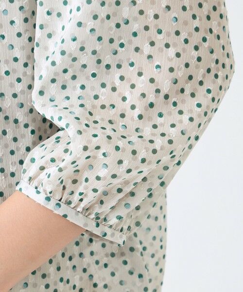 TRANS WORK (大きいサイズ) / トランスワーク (オオキイサイズ) その他トップス | 【L】【ウォッシャブル】ドットクレープブラウス | 詳細7