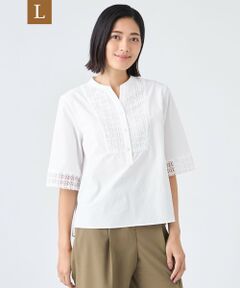 TRANS WORK (大きいサイズ) / トランスワーク (オオキイサイズ) その他トップス | 【L】【ウォッシャブル・接触冷感・UV・防シワ】ファンクションタイプライターブラウス