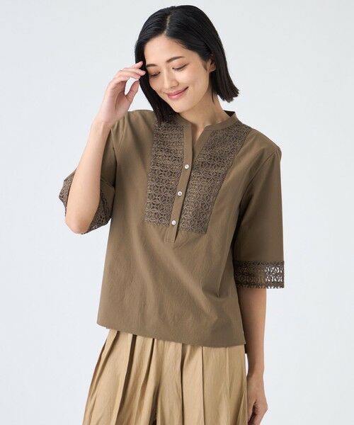 TRANS WORK (大きいサイズ) / トランスワーク (オオキイサイズ) その他トップス | 【L】【ウォッシャブル・接触冷感・UV・防シワ】ファンクションタイプライターブラウス | 詳細3