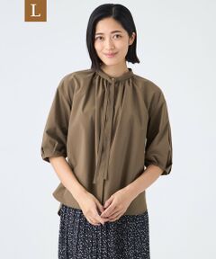 TRANS WORK (大きいサイズ) / トランスワーク (オオキイサイズ) その他トップス | 【L】【ウォッシャブル・接触冷感・UV・防シワ】ファンクションタイプライターブラウス