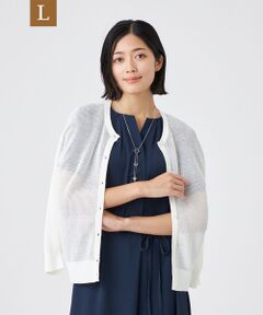 TRANS WORK (大きいサイズ) / トランスワーク (オオキイサイズ) その他トップス | 【L】【ウォッシャブル】2WAYメッシュカーデ