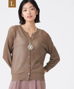 TRANS WORK (大きいサイズ) / トランスワーク (オオキイサイズ) その他トップス | 【L】【ウォッシャブル】2WAYメッシュカーデ