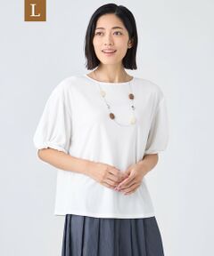 TRANS WORK (大きいサイズ) / トランスワーク (オオキイサイズ) その他トップス | 【L】【ウォッシャブル・接触冷感・UV・防シワ】強撚スムースカットソー