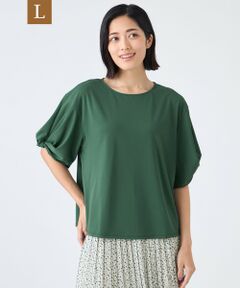 TRANS WORK (大きいサイズ) / トランスワーク (オオキイサイズ) その他トップス | 【L】【ウォッシャブル・接触冷感・UV・防シワ】強撚スムースカットソー