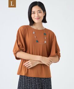 TRANS WORK (大きいサイズ) / トランスワーク (オオキイサイズ) その他トップス | 【L】【ウォッシャブル・接触冷感・UV・防シワ】強撚スムースカットソー