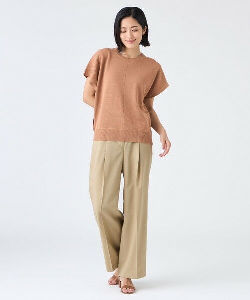 TRANS WORK (大きいサイズ) / トランスワーク (オオキイサイズ) その他パンツ | 【L】【ウォッシャブル・接触冷感・防シワ】エアリーウーステッドパンツ | 詳細3