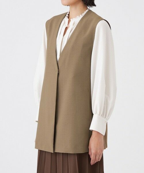 TRANS WORK (大きいサイズ) / トランスワーク (オオキイサイズ) テーラードジャケット | 【L】【ウォッシャブル/接触冷感/防シワ】エアリーウーステッドジャケット | 詳細4