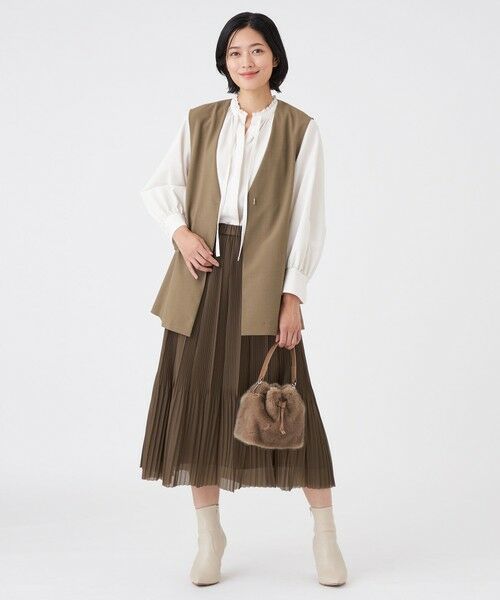 TRANS WORK (大きいサイズ) / トランスワーク (オオキイサイズ) テーラードジャケット | 【L】【ウォッシャブル/接触冷感/防シワ】エアリーウーステッドジャケット | 詳細2